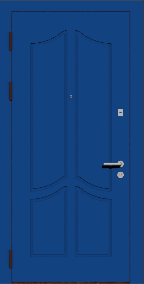 Металлическая входная дверь с отделкой эмаль синяя